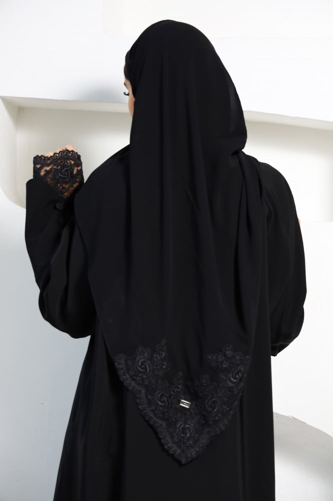 [597528] عباية صالونا جودي أكمام ضيقة مع دانتيل