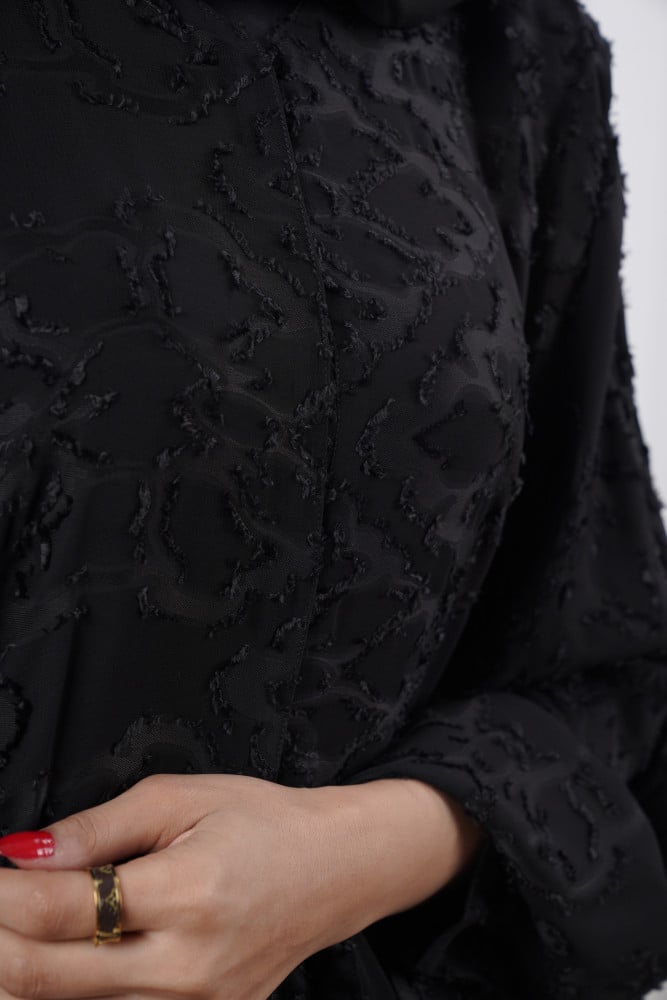 [56025-7] عباية إنترنت أوبري مبطن