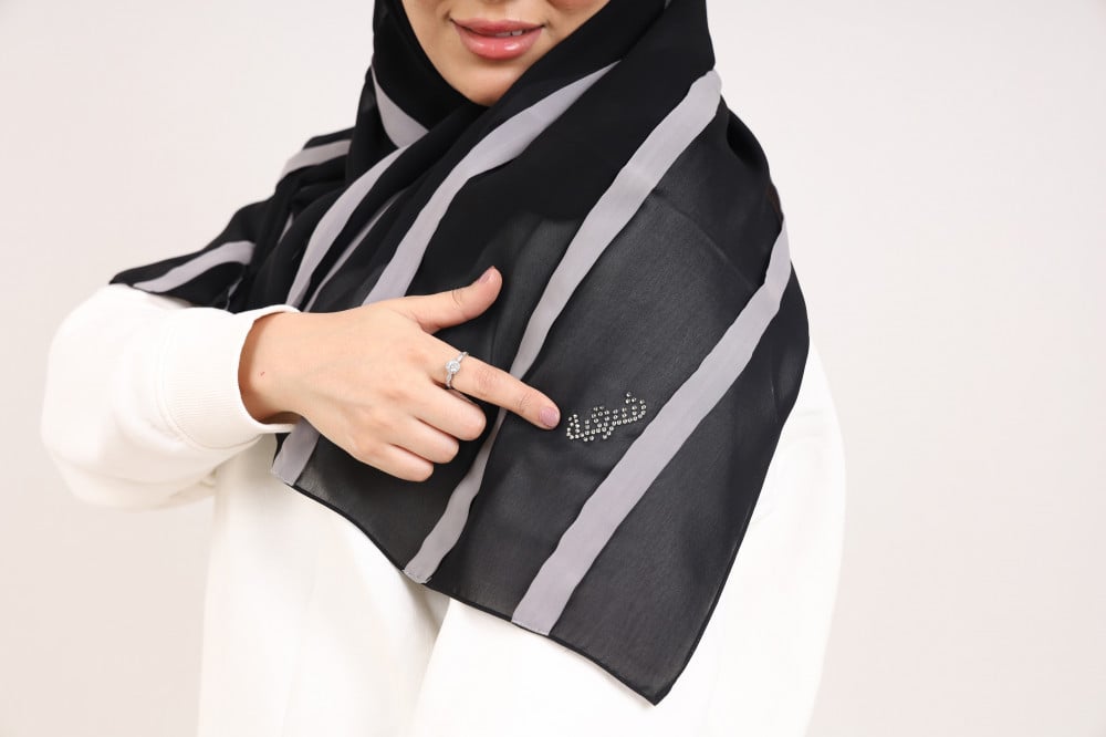 [270120] طرحة أمواج خطوط