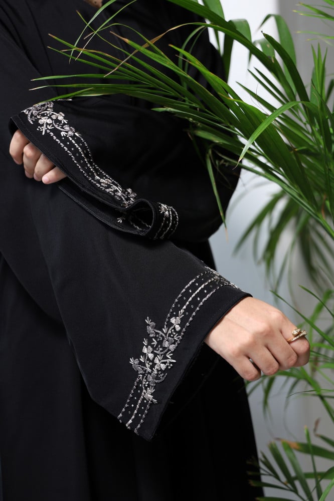 [5111210] عباية صالونا لونارا تطريز يدوي كريستال